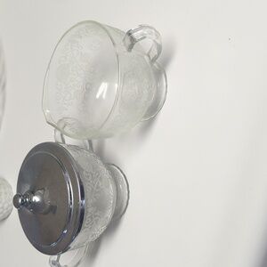 Glass Cream and Sugar Set